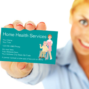 Tarjetas de visita para enfermeras de salud en el