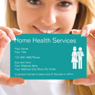 Tarjetas de visita para enfermeras de salud en el 