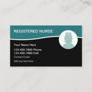 Tarjetas de visita para enfermeras médicas registr