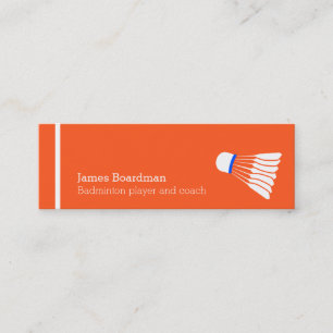Tarjetas de visita para entrenadores de bádminton