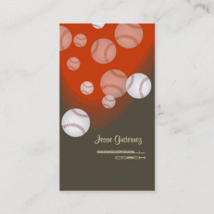 Tarjetas de visita para entrenadores de béisbol