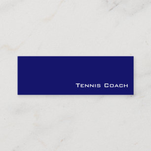 Tarjetas de visita para entrenadores de tenis blan