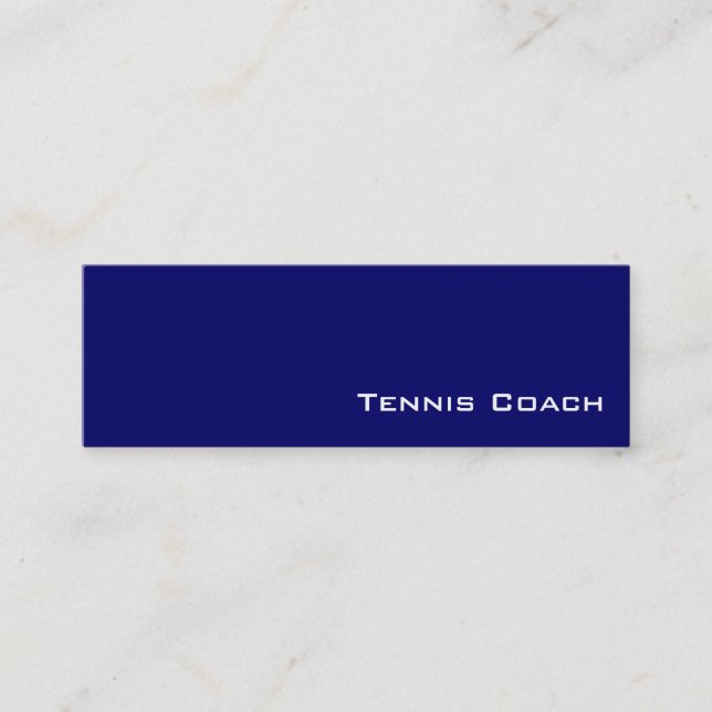Tarjetas de visita para entrenadores de tenis blan (Anverso)