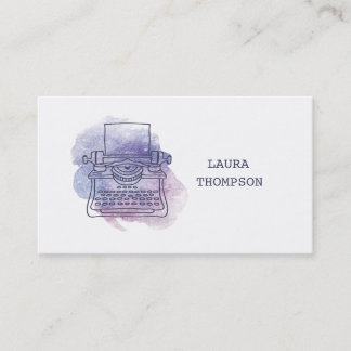 Tarjetas de visita para escritores de máquina de c