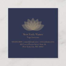 Tarjetas de visita para flores Lotus Blue and Brow