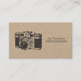 Tarjetas de visita para fotografía de cámara de co