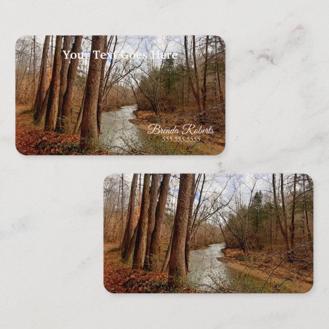 Tarjetas de visita para fotografía en Creek de Vir (Anverso / Reverso)