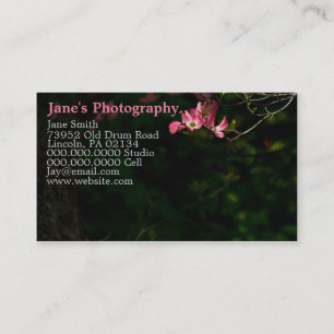 Tarjetas de visita para fotografía personalizado