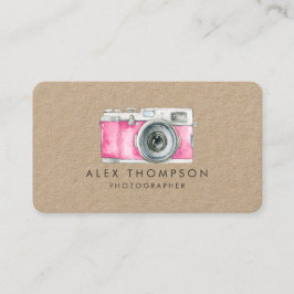 Tarjetas de visita para fotógrafos de cámara de co