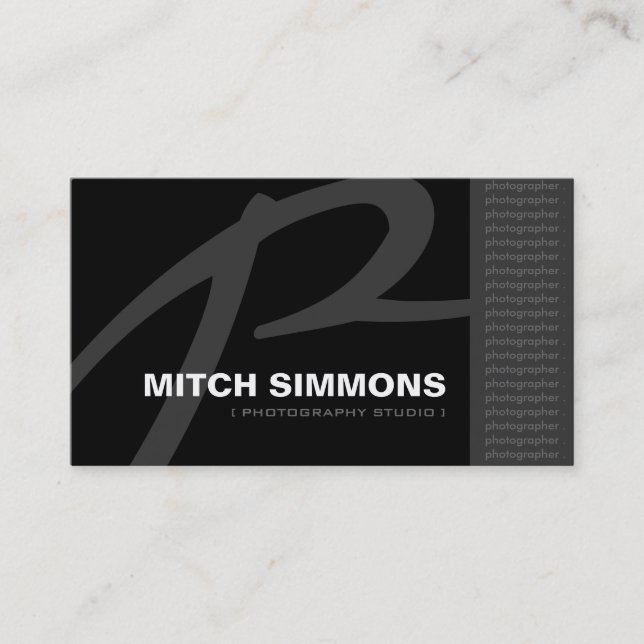 Tarjetas de visita para fotógrafos modernos (Anverso)