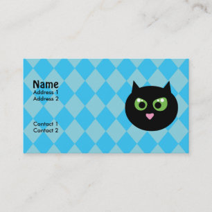 Tarjetas de visita para gato negro
