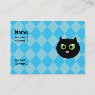 Tarjetas de visita para gato negro