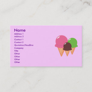 Tarjetas de visita para Ice Cream Cone