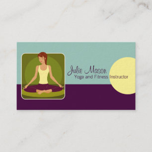 Tarjetas de visita para instructores de yoga