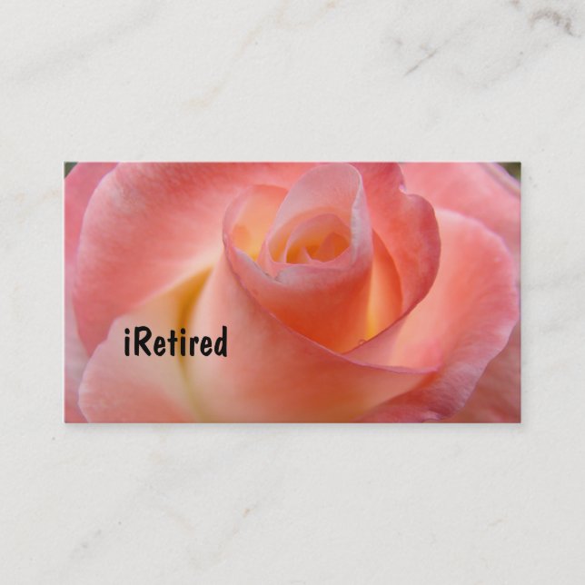 Tarjetas de visita para iRetiradas Floral rosa ros (Anverso)