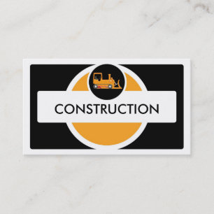 Tarjetas de visita para la construcción de bulldoz