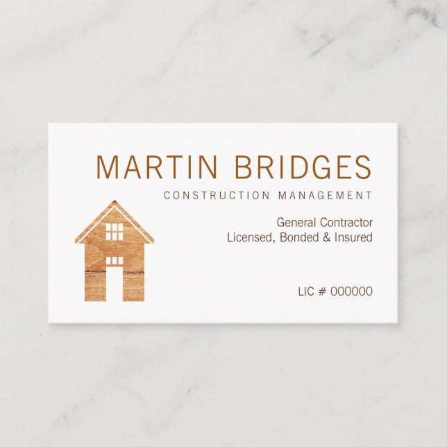 Tarjetas de visita para la construcción general de (Anverso)