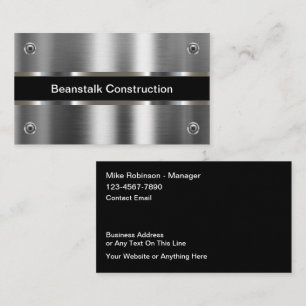 Tarjetas de visita para la construcción metálica d