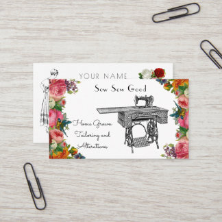 Tarjetas de visita para la máquina de coser de vin