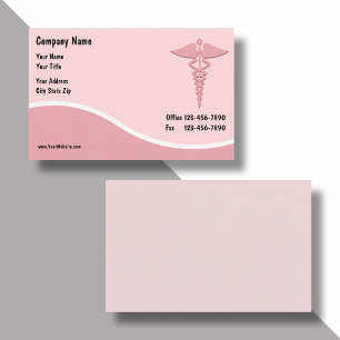Tarjetas de visita para la salud médica de la muje