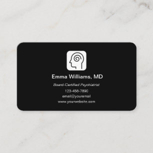 Tarjetas de visita para la salud mental de psiquia