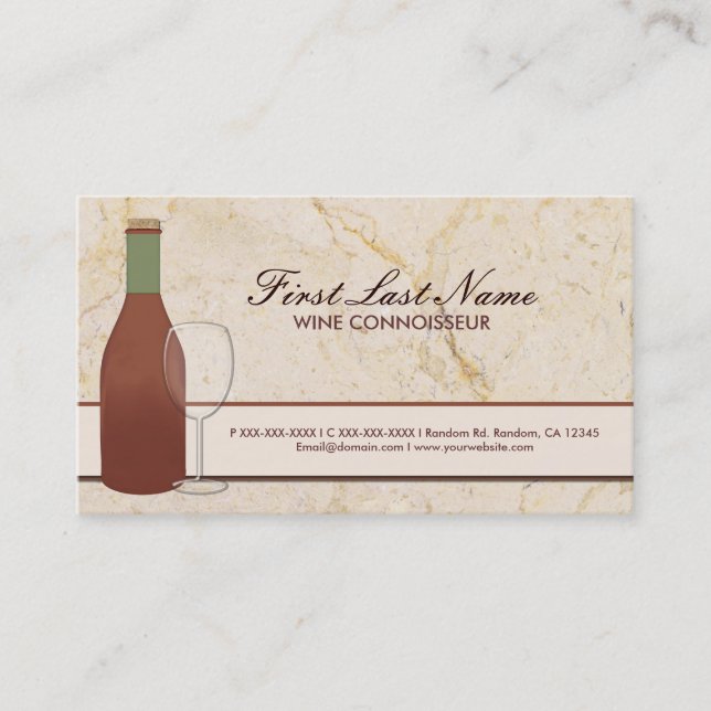Tarjetas de visita para la vid de vino tinto perso (Anverso)