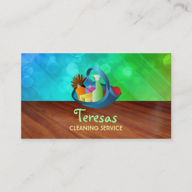 Tarjetas de visita para limpieza de casas (Anverso)