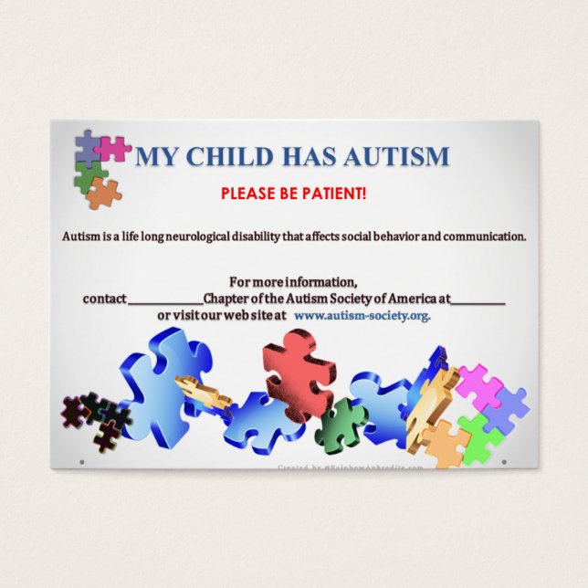 Tarjetas de visita para los intolerantes (Frente)