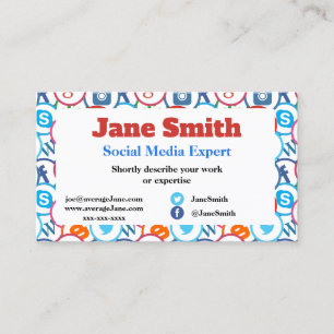 Tarjetas de visita para los medios sociales
