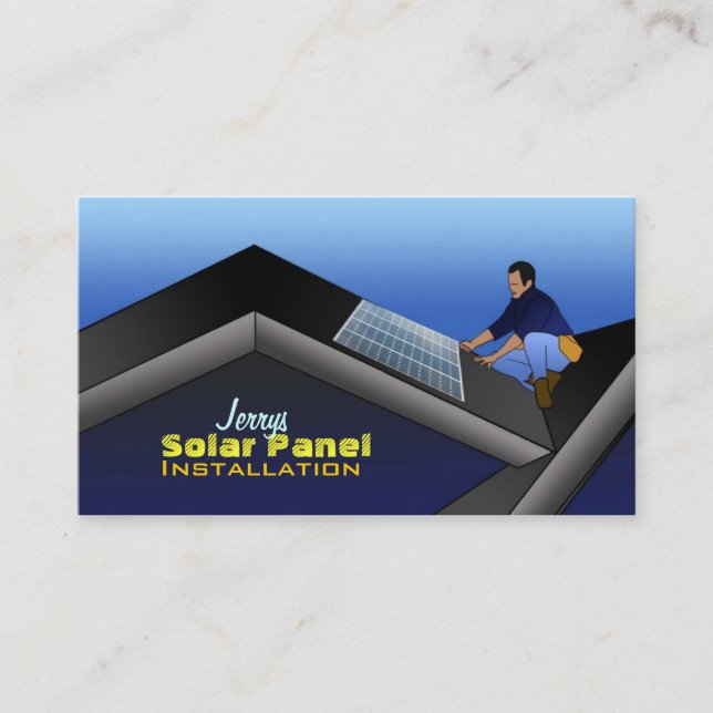 Tarjetas de visita para los paneles solares (Anverso)