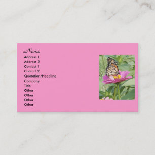Tarjetas de visita para mariposa,