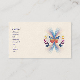 Tarjetas de visita para mariposa mística
