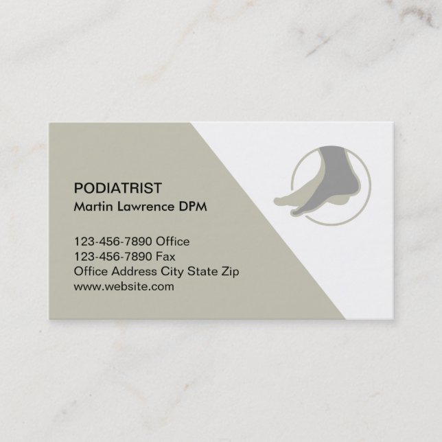 Tarjetas de visita para Médica de pies podiatrista (Anverso)