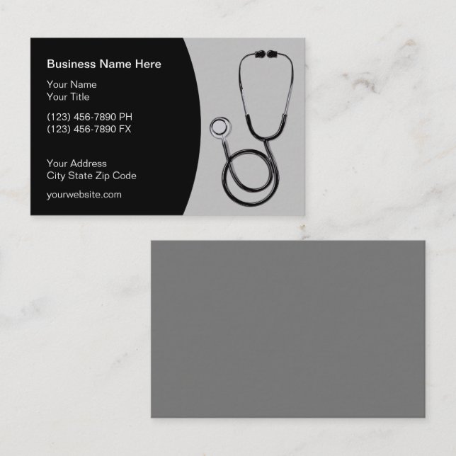 Tarjetas de visita para Médicas médicos modernos (Anverso / Reverso)
