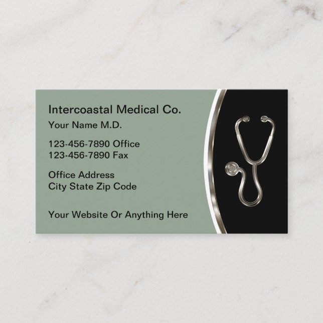 Tarjetas de visita para Médicos de oficina médica (Anverso)