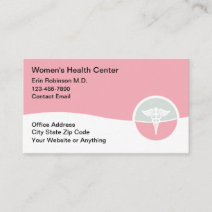 Tarjetas de visita para Médicos de salud de mujere