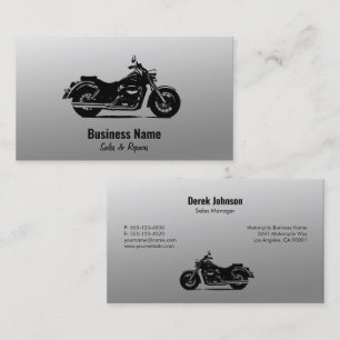 Tarjetas de visita para motocicletas   Plata gradi