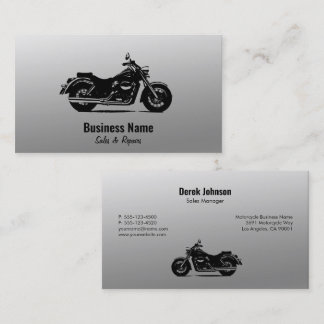 Tarjetas de visita para motocicletas | Plata gradi