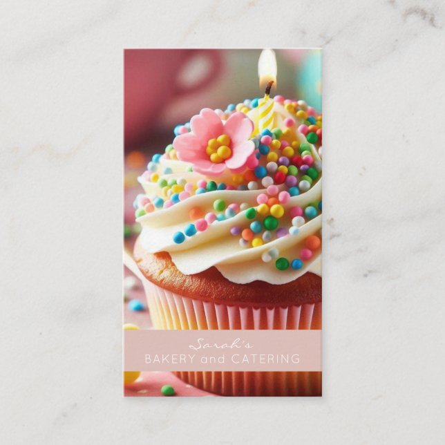 Tarjetas de visita para panadería Baker (Anverso)
