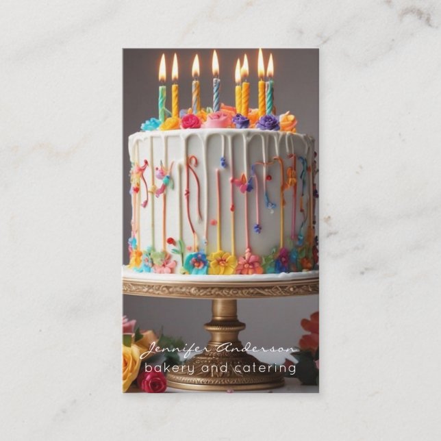 Tarjetas de visita para panadería Baker (Anverso)