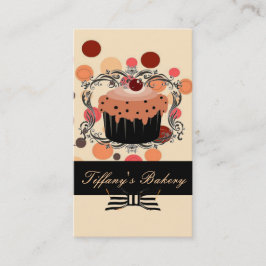 Tarjetas de visita para panadería boutique rosa de