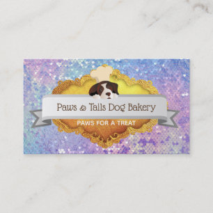 Tarjetas de visita para panadería de perros
