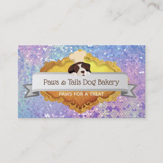 Tarjetas de visita para panadería de perros (Anverso)