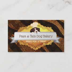 Tarjetas de visita para panadería de perros