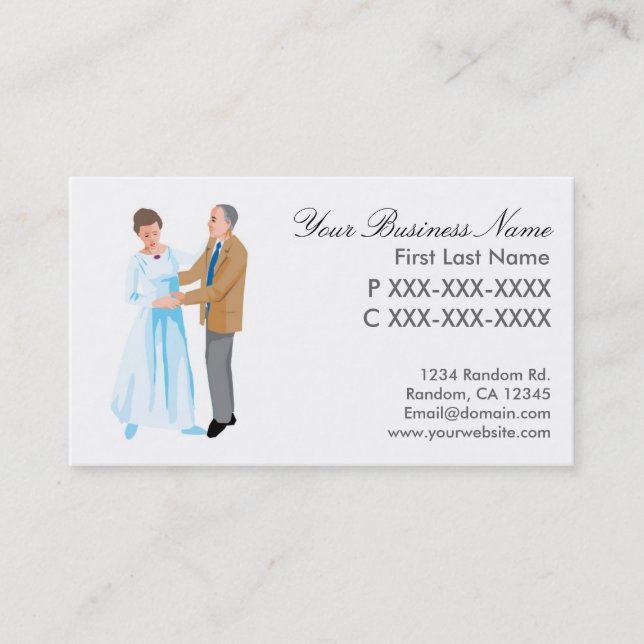 Tarjetas de visita para parejas de baile (Anverso)