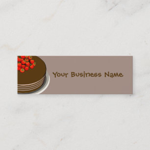 Tarjetas de visita para pasteles de chocolate y fr