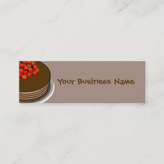 Tarjetas de visita para pasteles de chocolate y fr (Anverso)