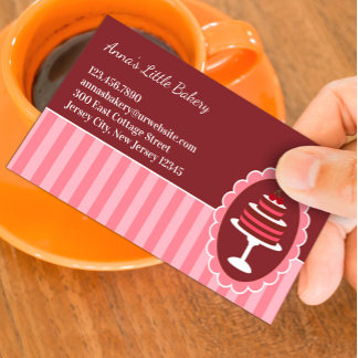 Tarjetas de visita para pasteles de panadería