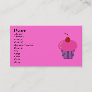 Tarjetas de visita para pasteles rosados