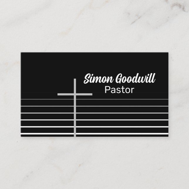 Tarjetas de visita para pastores cristianos | Eleg (Anverso)